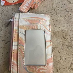 Ivory Ella Lanyard with ID window, credit card holder and key chain - NWT